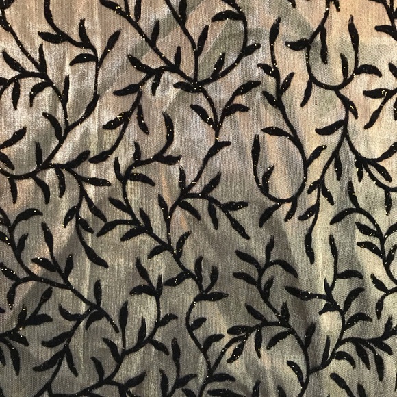 Dressbarn Elegant Blouse NEW Women Plus Size 2X Gold Lame Black Velvet Easy Care - Picture 9 of 12